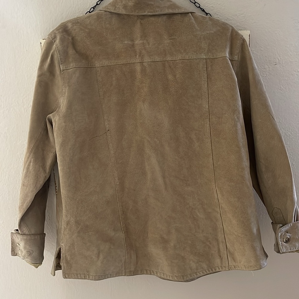 Vintage AMI suede leather jacket camel tan size large - Picture 2 of 13